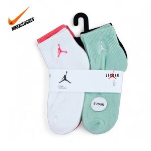 Nike Air Jordan Cushioned Ankle Socks 6 pair pack